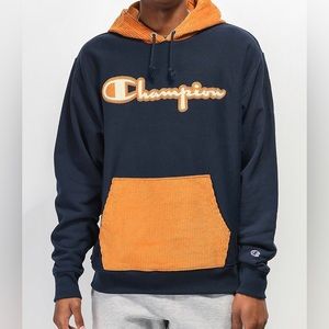 Champion Reverse Weave Navy/Corduroy Hoodie Men’s Small